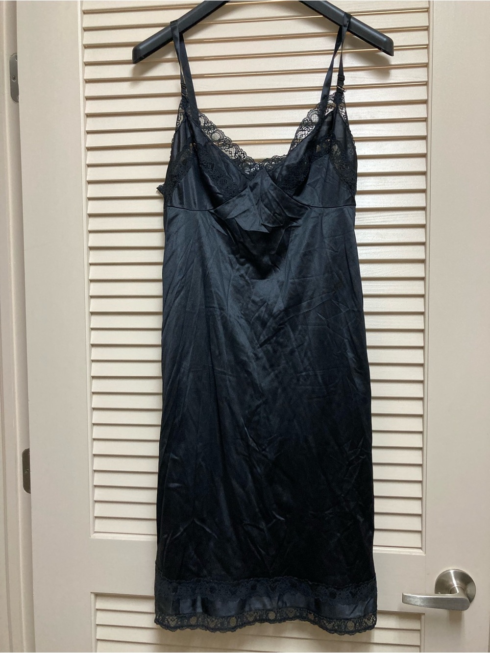 Vintage Movie Star Ladies Slip Black Size 38